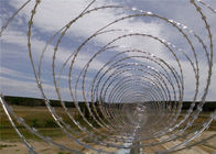 कॉन्सर्टिना रेजर कांटेदार तार, 304 स्टेनलेस स्टील रेजर तार सेना सुरक्षा अवरोध